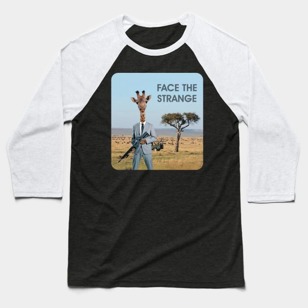 Giraffe Hunter on Safari Baseball T-Shirt by FaceTheStrange